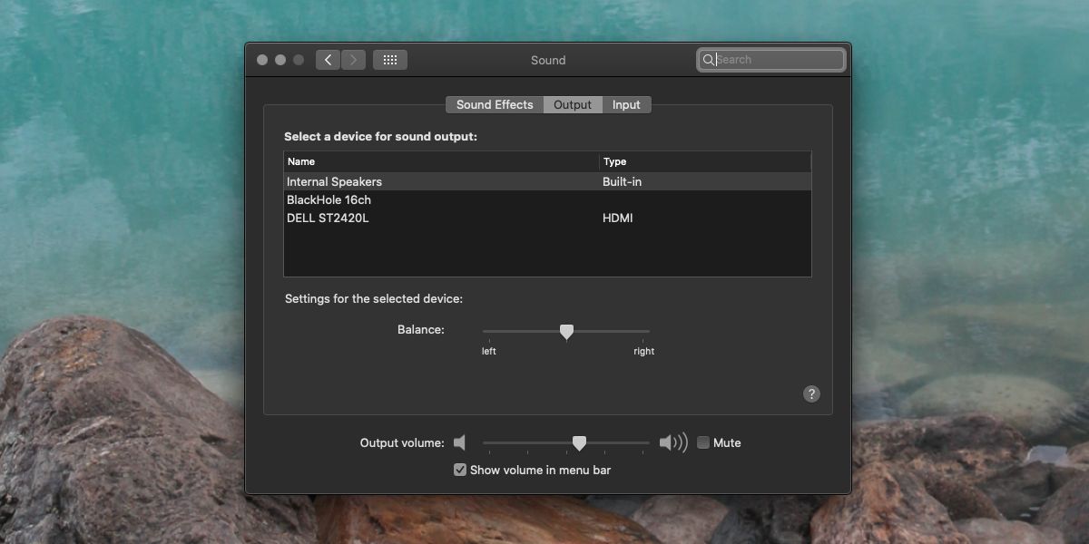How to change audio input/output on macOS Next