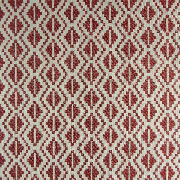 Diamond Step Red Discount Upholstery Fabric 1502 Fabrics