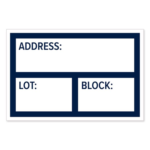 Lot Address Sign Hayden Homes 2Print