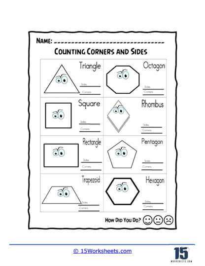 Counting Corners Worksheets - 15 Worksheets.com