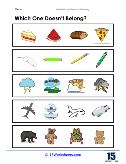 Doesn't Belong Worksheets - 15 Worksheets.com
