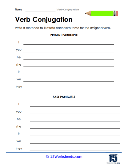 Verb Conjugation Worksheets - 15 Worksheets.com