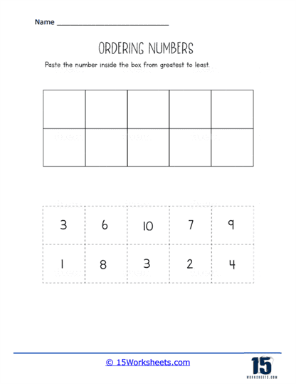 Ordering Numbers Worksheets - 15 Worksheets.com