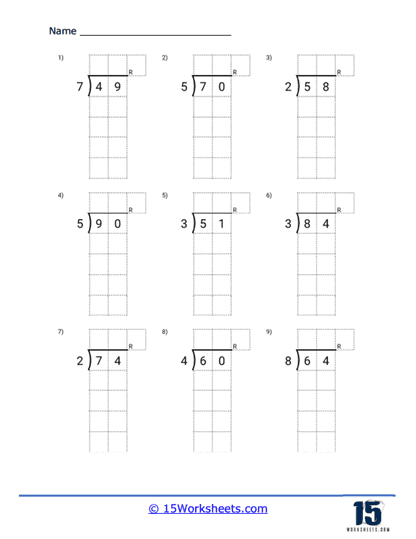2-digit by 1-digit Division Worksheets - 15 Worksheets.com