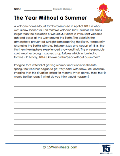 Climate Change Worksheets - 15 Worksheets.com