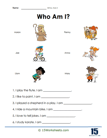 Who Am I? Worksheets - 15 Worksheets.com