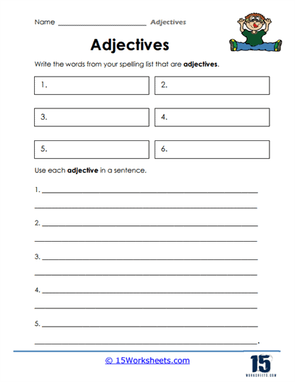 Adjectives Worksheets - 15 Worksheets.com