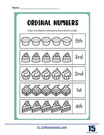Ordinal Numbers Worksheets - 15 Worksheets.com
