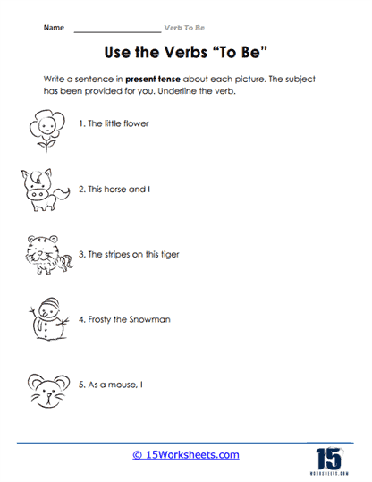 The Verb "To Be" Worksheets - 15 Worksheets.com
