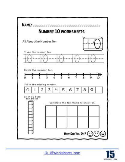 Number 10 Worksheets - 15 Worksheets.com