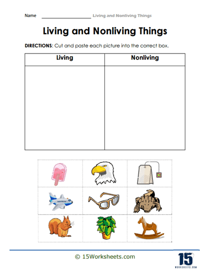 Living Things And Non Living Things Worksheet Marincelarnold – Bilarasa