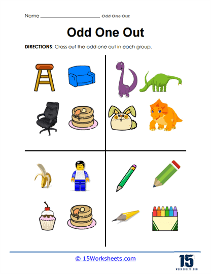 Odd One Out Worksheets - 15 Worksheets.com