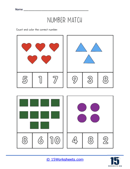 Matching Numbers Worksheets - 15 Worksheets.com