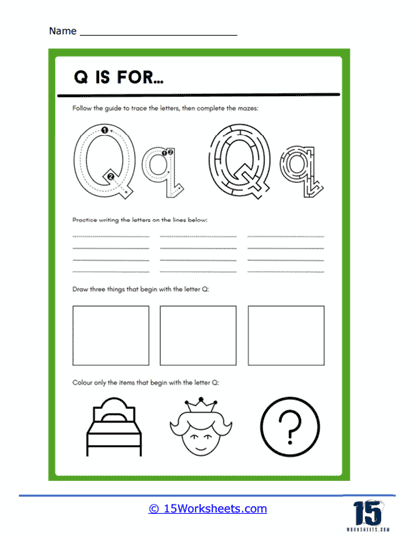 Letter Q Worksheets - 15 Worksheets.com