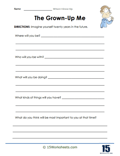 When I Grow Up Worksheets - 15 Worksheets.com