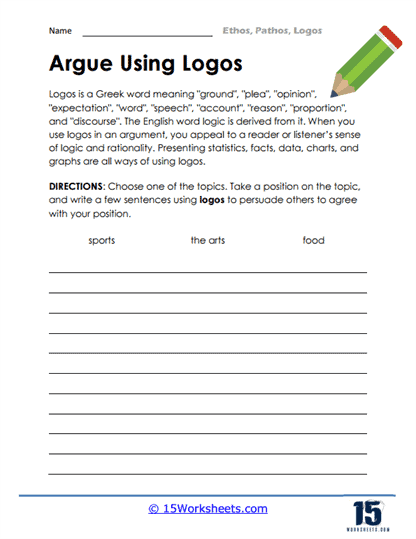 Ethos, Pathos, Logos Worksheets - 15 Worksheets.com