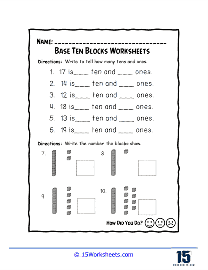 Base Ten Blocks Worksheets - 15 Worksheets.com