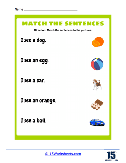 Match the Sentences Worksheets - 15 Worksheets.com