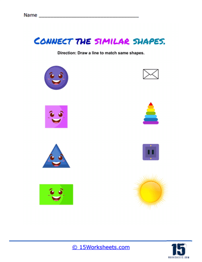 Matching Similar Shapes Worksheets - 15 Worksheets.com
