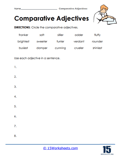 Comparative Adjectives Worksheets - 15 Worksheets.com