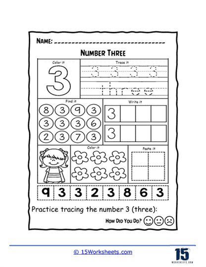 Number 3 Worksheets - 15 Worksheets.com