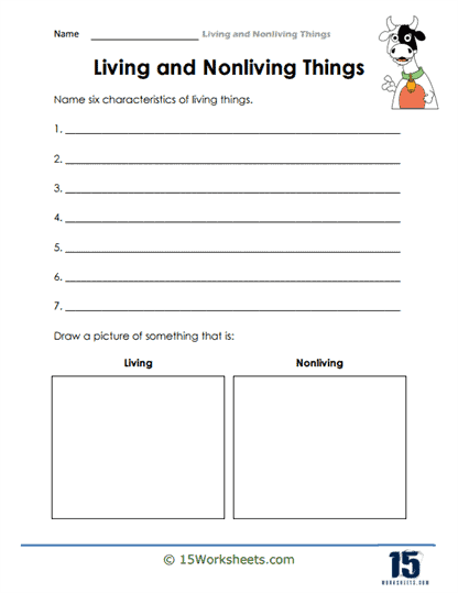 Living and Nonliving Things Worksheets - 15 Worksheets.com