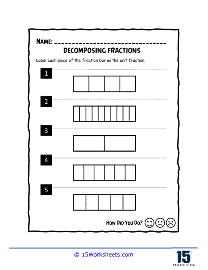 Decomposing Fractions Worksheets - 15 Worksheets.com