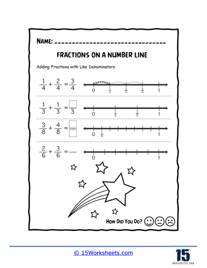 Fractions on a Number Line Worksheets - 15 Worksheets.com