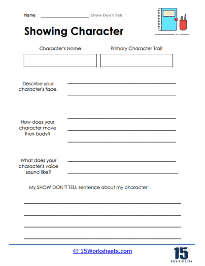 Show Don't Tell Worksheets - 15 Worksheets.com