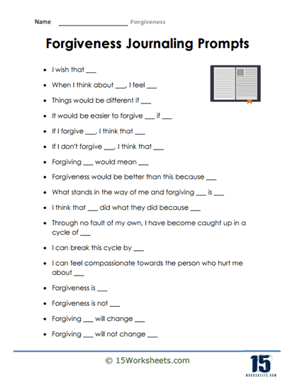 Forgiveness Worksheets - 15 Worksheets.com