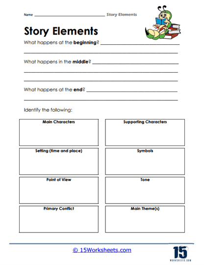 Elements of a Story Worksheets - 15 Worksheets.com