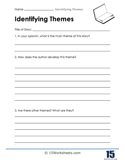 Identifying Themes Worksheets - 15 Worksheets.com