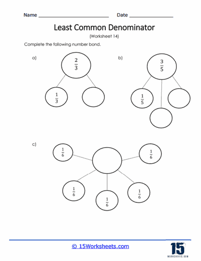 Least Common Denominator Worksheets - 15 Worksheets.com