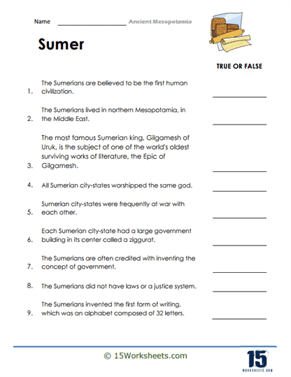 Ancient Mesopotamia Worksheets - 15 Worksheets.com