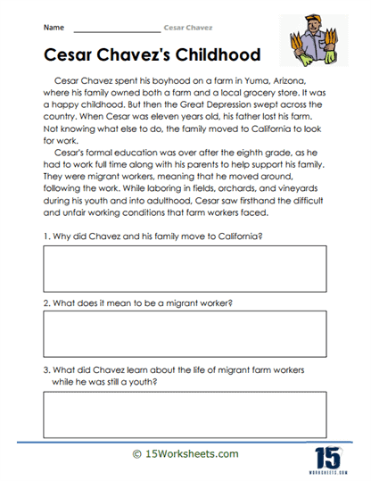 Cesar Chavez Worksheets - 15 Worksheets.com