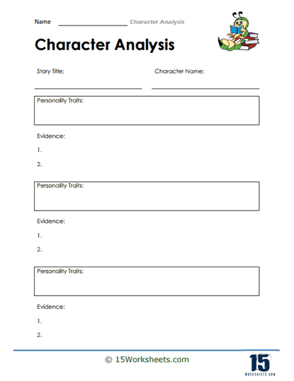 Character Analysis Worksheets - 15 Worksheets.com