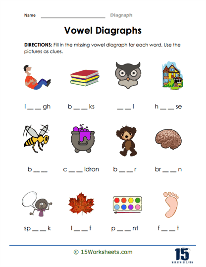 Diagraphs Worksheets - 15 Worksheets.com