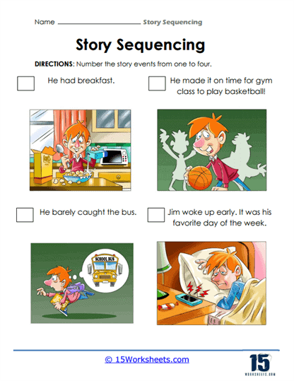 Story Sequencing Worksheets - 15 Worksheets.com
