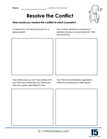 Conflict Resolution Worksheets - 15 Worksheets.com