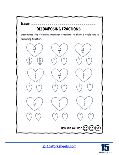 Decomposing Fractions Worksheets - 15 Worksheets.com
