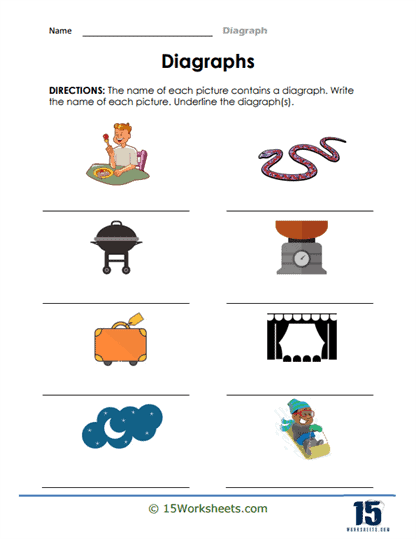 Diagraphs Worksheets - 15 Worksheets.com