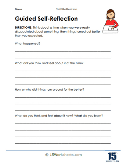 Self Reflection Worksheets - 15 Worksheets.com