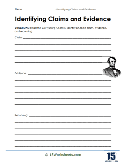 Claim vs. Evidence Worksheets - 15 Worksheets.com
