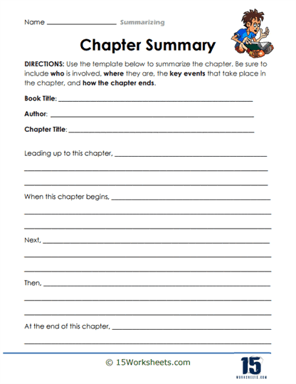 Reading Summary Worksheet