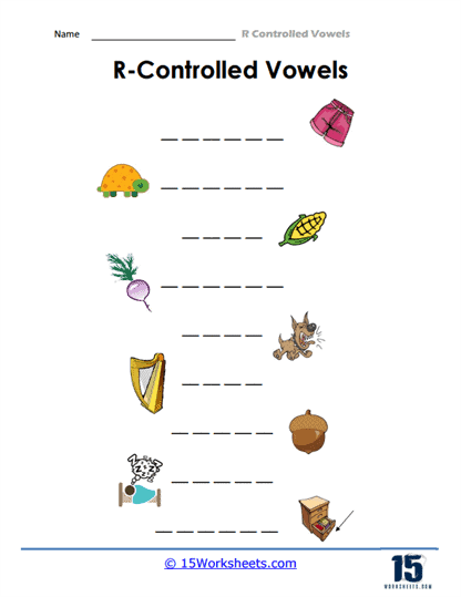 R Controlled Vowels Worksheets - 15 Worksheets.com