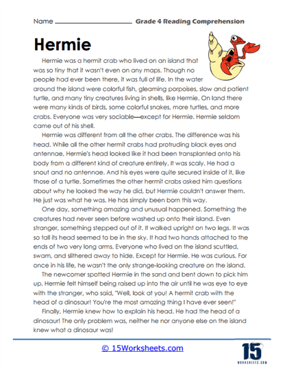 Grade 4 Reading Comprehension Worksheets