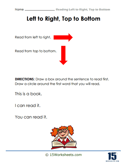 Reading Left to Right Worksheets - 15 Worksheets.com