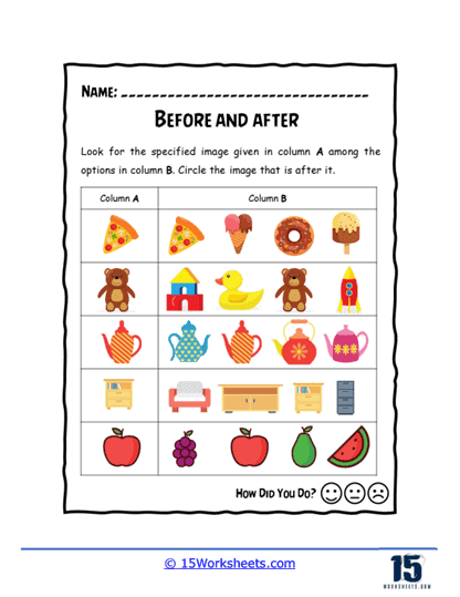 Before or After Worksheets - 15 Worksheets.com