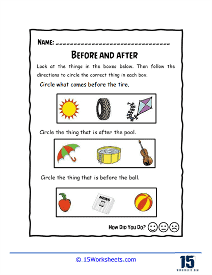 Before or After Worksheets - 15 Worksheets.com