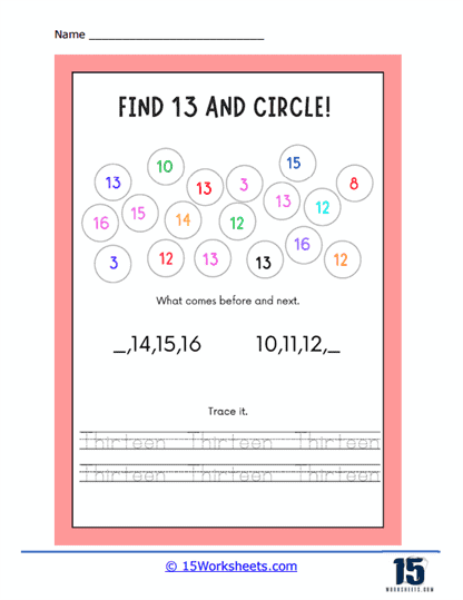 Number 13 Worksheets - 15 Worksheets.com